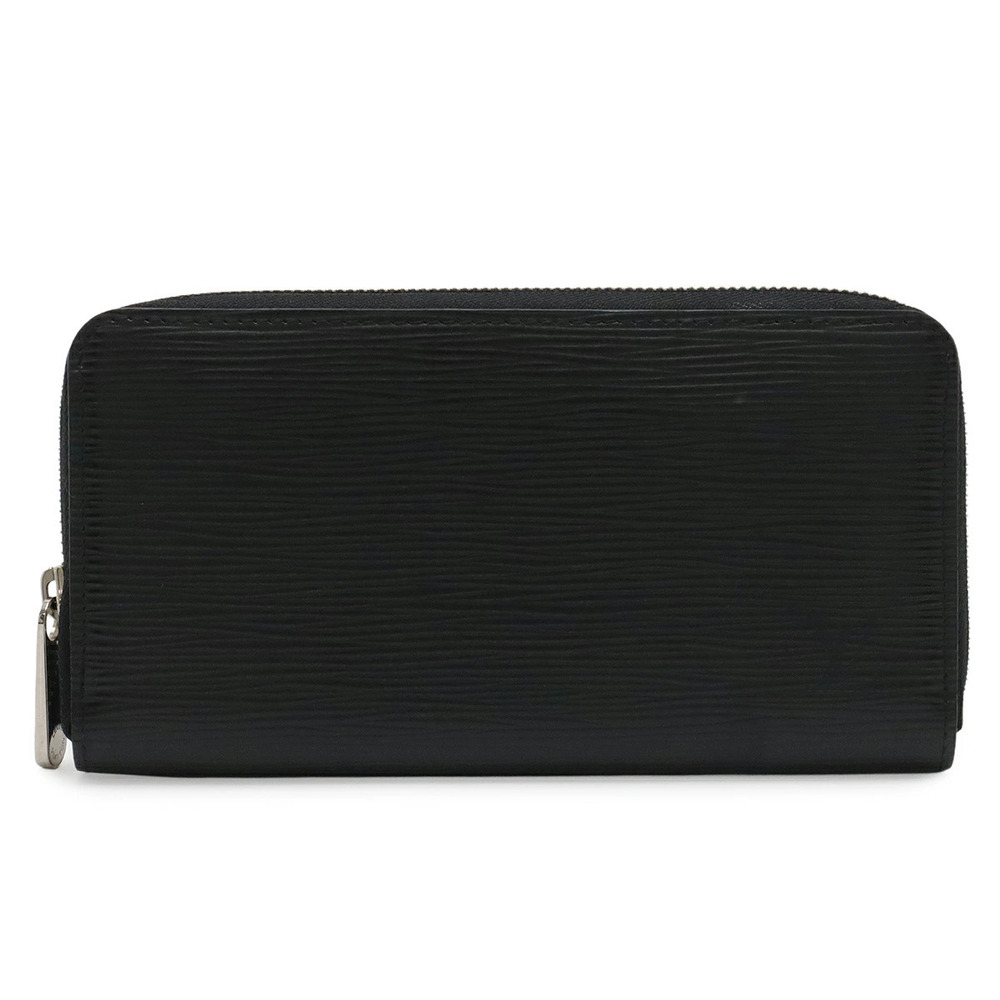LOUIS VUITTON Epi Zippy Wallet Round Zipper Long Leather Noir Black